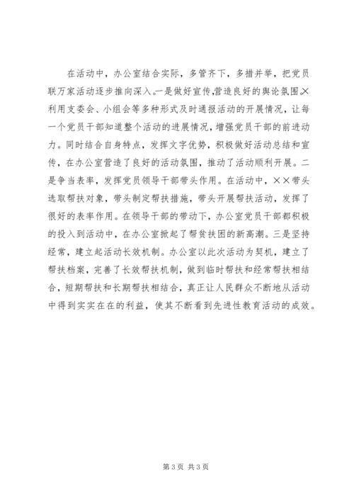 开展党员联万家活动情况汇报 (2).docx