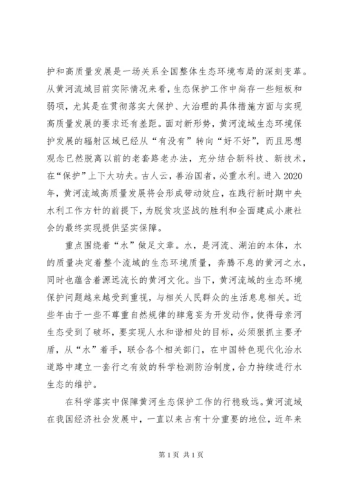 推动黄河流域生态保护和高质量发展心得多篇.docx