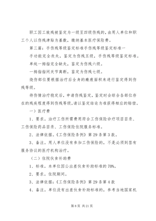 伤残等级鉴定标准.docx