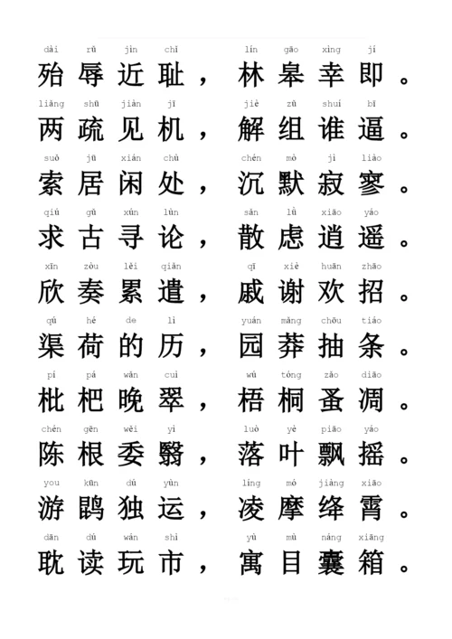 《千字文》全文(带拼音).docx