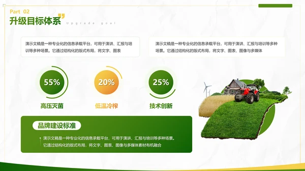 绿色商务风农业乡村项目汇报PPT模板