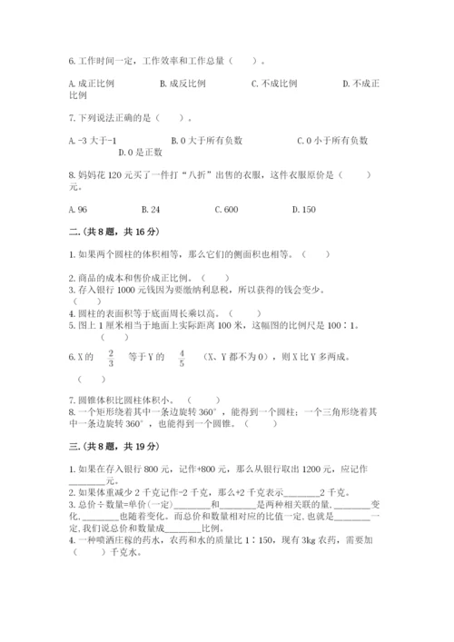 苏教版数学六年级下册试题期末模拟检测卷【精选题】.docx