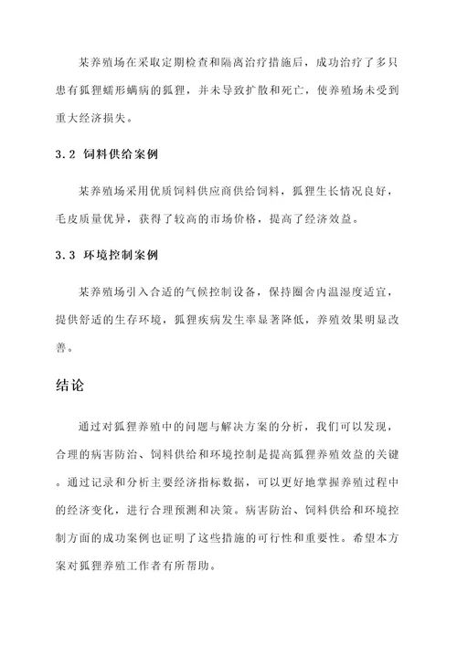 狐狸养殖的问题与解决方案