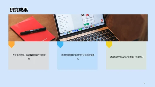 蓝色插画毕业答辩通用PPT模板