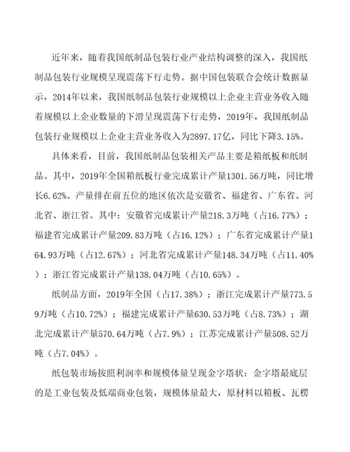 内蒙古造纸及纸制品项目总结报告