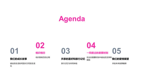 爱情历程分享PPT模板