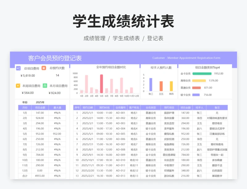 客户会员预约登记表