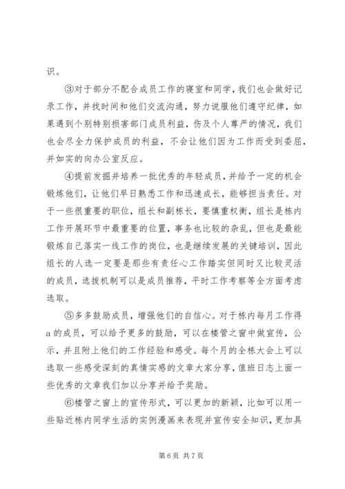 楼管会个人工作计划.docx