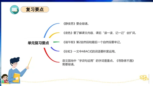 统编版一年级语文下册单元复习第四单元（复习课件）