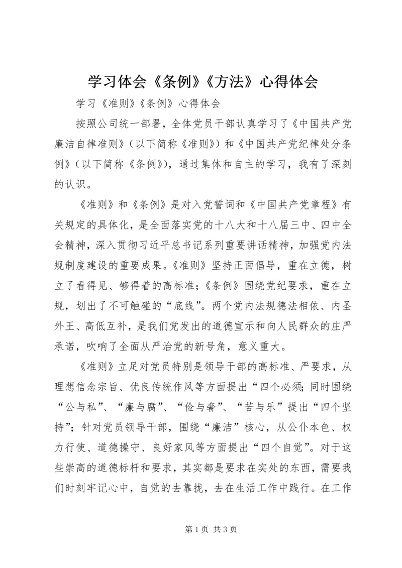 学习体会《条例》《方法》心得体会 (4).docx
