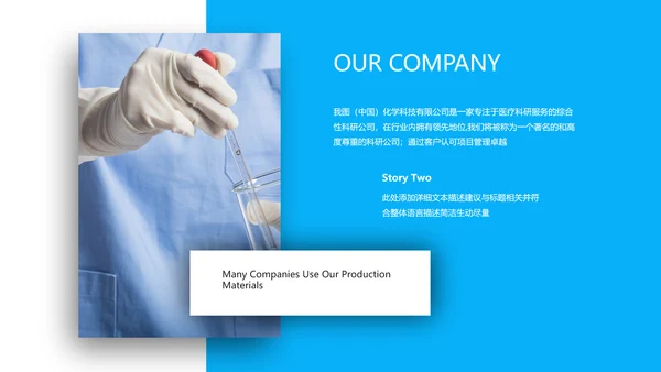 化学实验室医疗科技工业科研宣传PPT模板