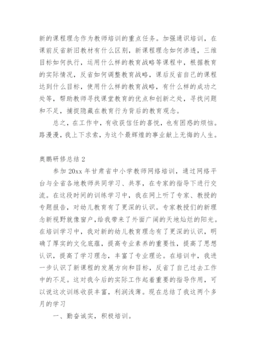 奥鹏研修总结.docx