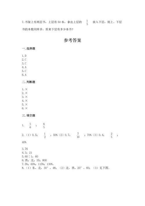 小学六年级上册数学期末测试卷及参考答案ab卷.docx