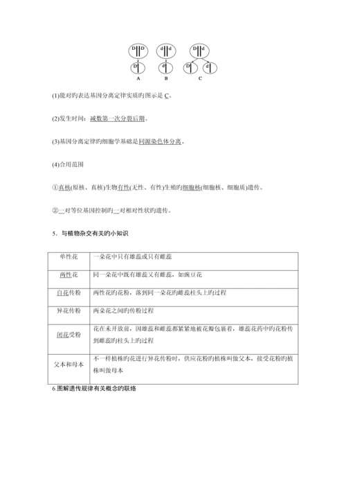 2023年生物必修二基因的分离定律知识点知识总结基础梳理.docx