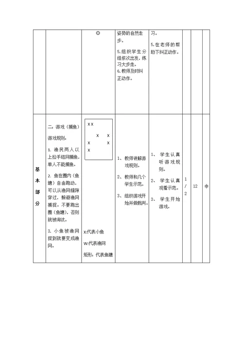 小学体育与健康二年级（水平一）教学设计