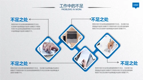 2020蓝色工作汇报述职年终总结PPT