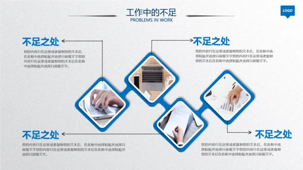 2020蓝色工作汇报述职年终总结PPT