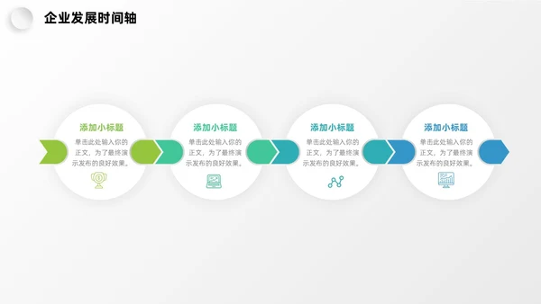 微粒体企业发展时间轴历程图表PPT