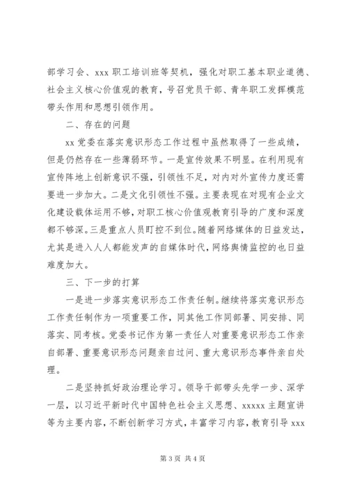 党委落实意识形态工作情况总结.docx