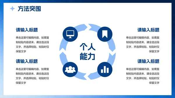 蓝色渐变简约毕业设计答辩PPT模板