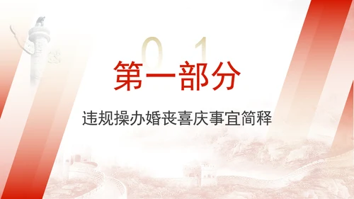 中央八项系列党课之违规操办婚丧喜庆专题解读PPT课件