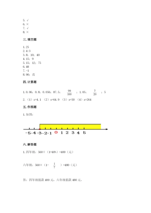 北师大版六年级下册数学 期末检测卷必考.docx