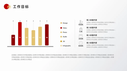 红色金色创意风个人年终总结ppt模板工作总结年终总结