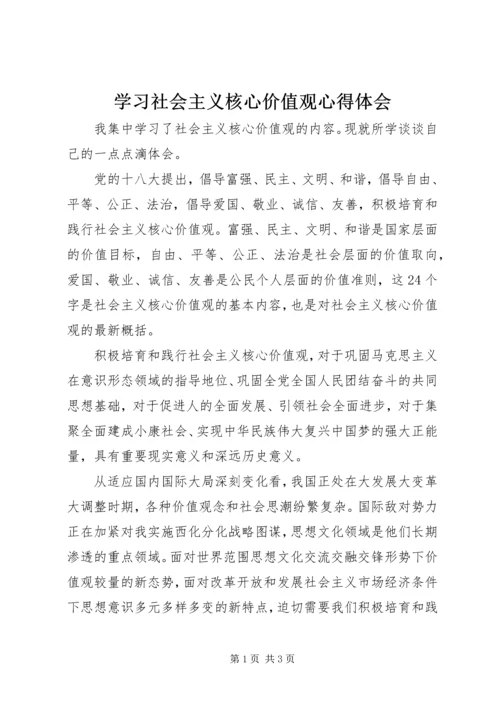 学习社会主义核心价值观心得体会_1.docx