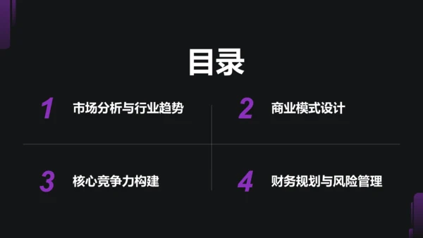 紫色商务风教育培训行业商业计划书PPT模板