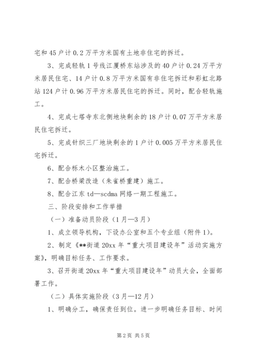 街道重大项目建设年实施方案.docx