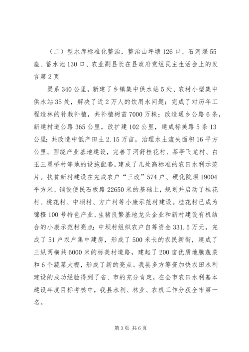 农业副县长在县政府党组民主生活会上的发言 (2).docx