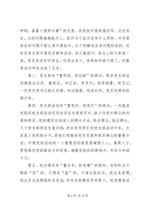 机关党支部建设存在的问题及对策建议.docx