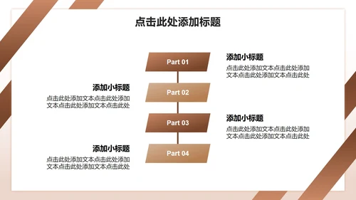 棕色渐变商务风团队成员介绍汇报PPT模板