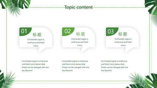 绿色小清新述职报告动态PPT模板
