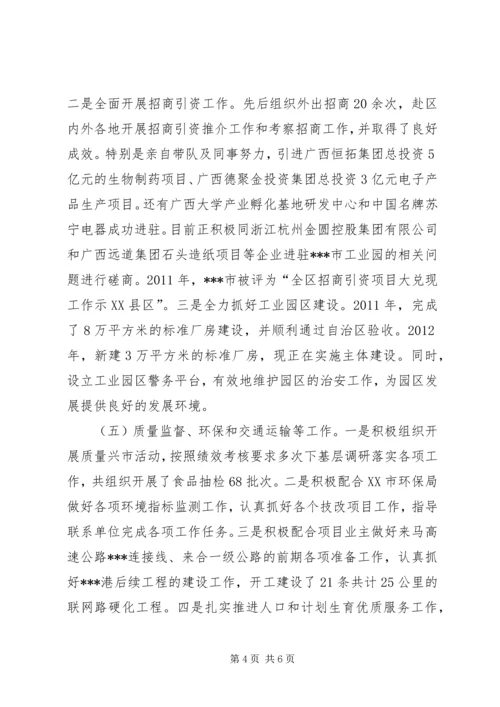 人民政府副市长同志现实表现材料_1.docx