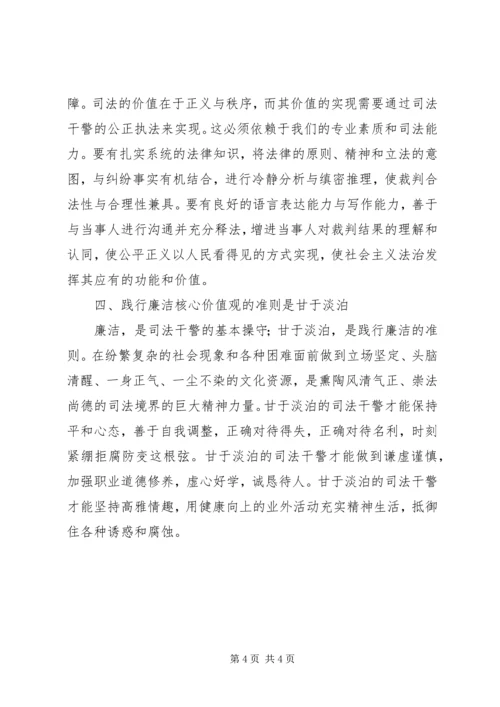 学习政法干警核心价值体系心得体会.docx