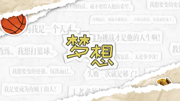 《灌篮高手》樱木花道漫画风通用PPT模板