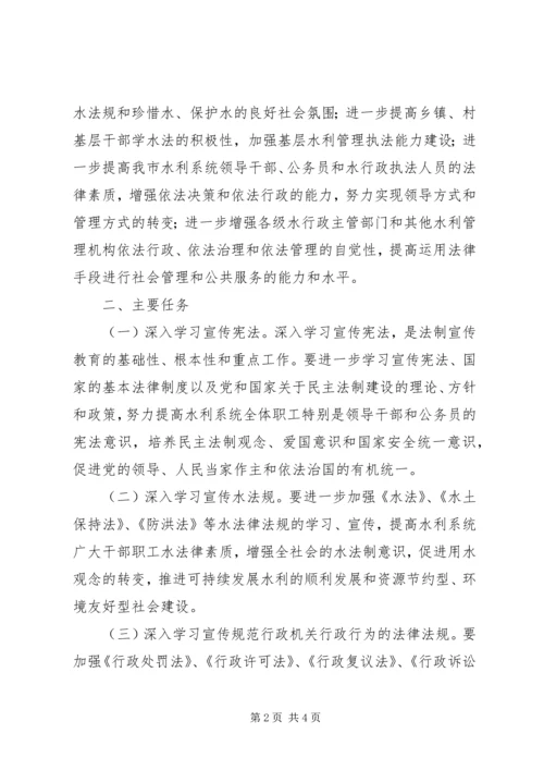 市水利系统五五普法工作规划 (3).docx