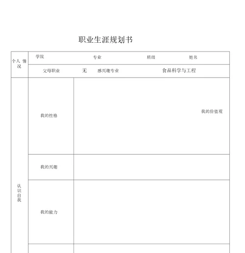 生涯发展与规划