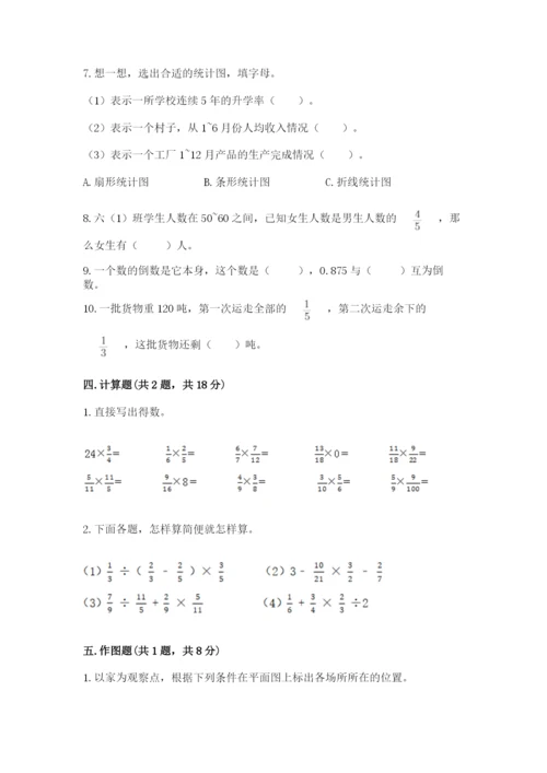 2022人教版六年级上册数学期末测试卷及答案（各地真题）.docx