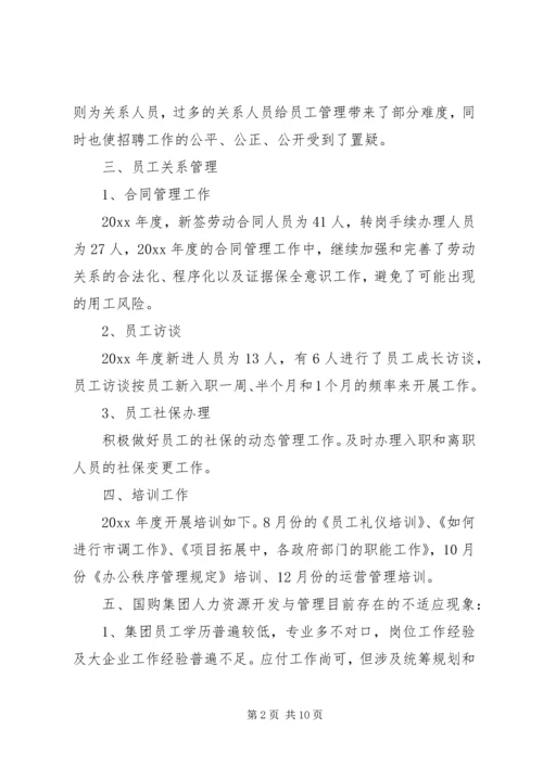 人力资源工作总结两篇.docx