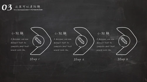 黑板风粉笔字手绘毕业答辩通用PPT模板