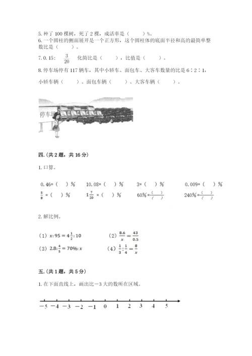 河南省平顶山市六年级下册数学期末考试试卷（满分必刷）.docx