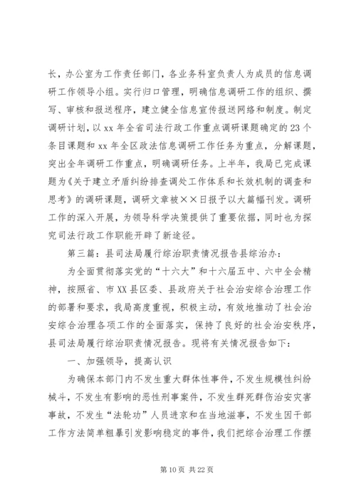 司法局综治自查报告.docx