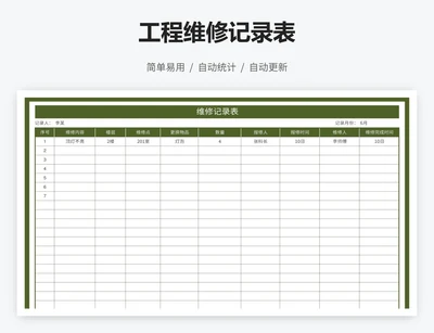 工程维修记录表
