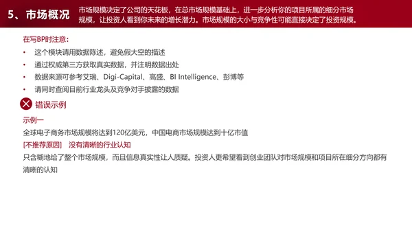 商业计划书自查手册ppt模板