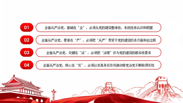 系统把握全面从严治党深刻内涵党风廉政党课PPT
