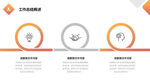 橙色极简形状色块工作汇报总结计划PPT