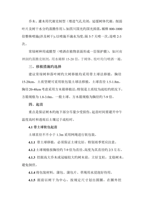 大树移栽重点技术标准流程.docx
