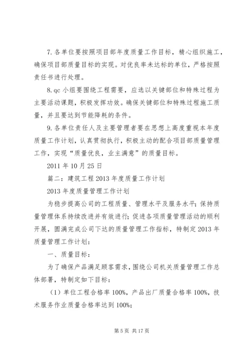 年度质量工作计划 (2).docx